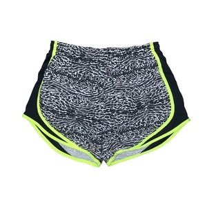 Nike‎ Shorts Size Medium White Black Yellow Leopard Print Tempo Lined Running